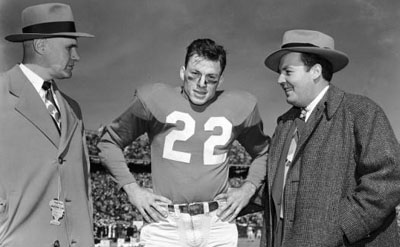 Coach Carl Snavely, Charlie Justice, Harry Wismer